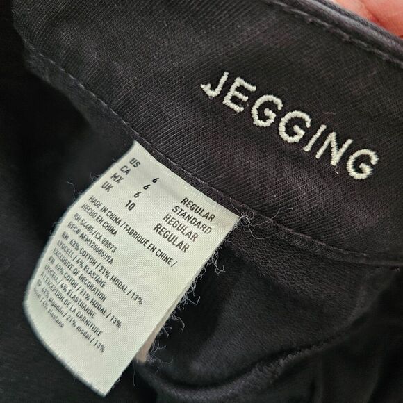 EUC AMERICAN EAGLE OUTFITTERS BLACK JEGGING SUPER STRETCH SIZE 6 - Picture 10 of 14